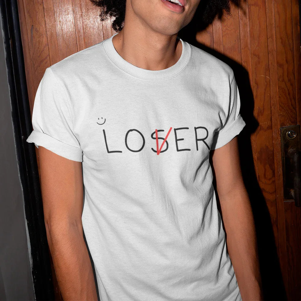 Camiseta Básica Txt Loser X Lover