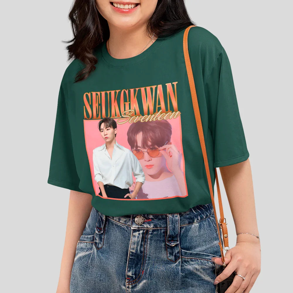 Camiseta Básica Seventeen Seungkwan Retro