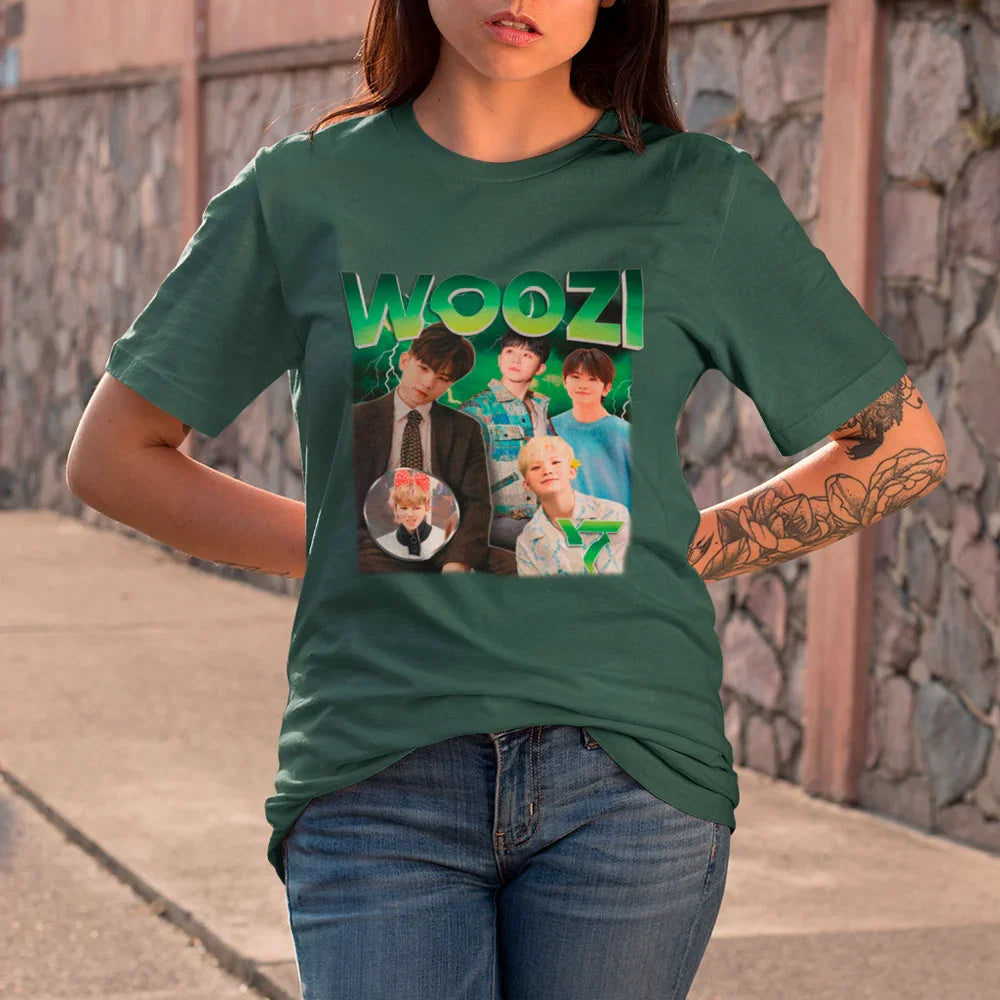 Camiseta Básica Seventeen Woozi Graphic