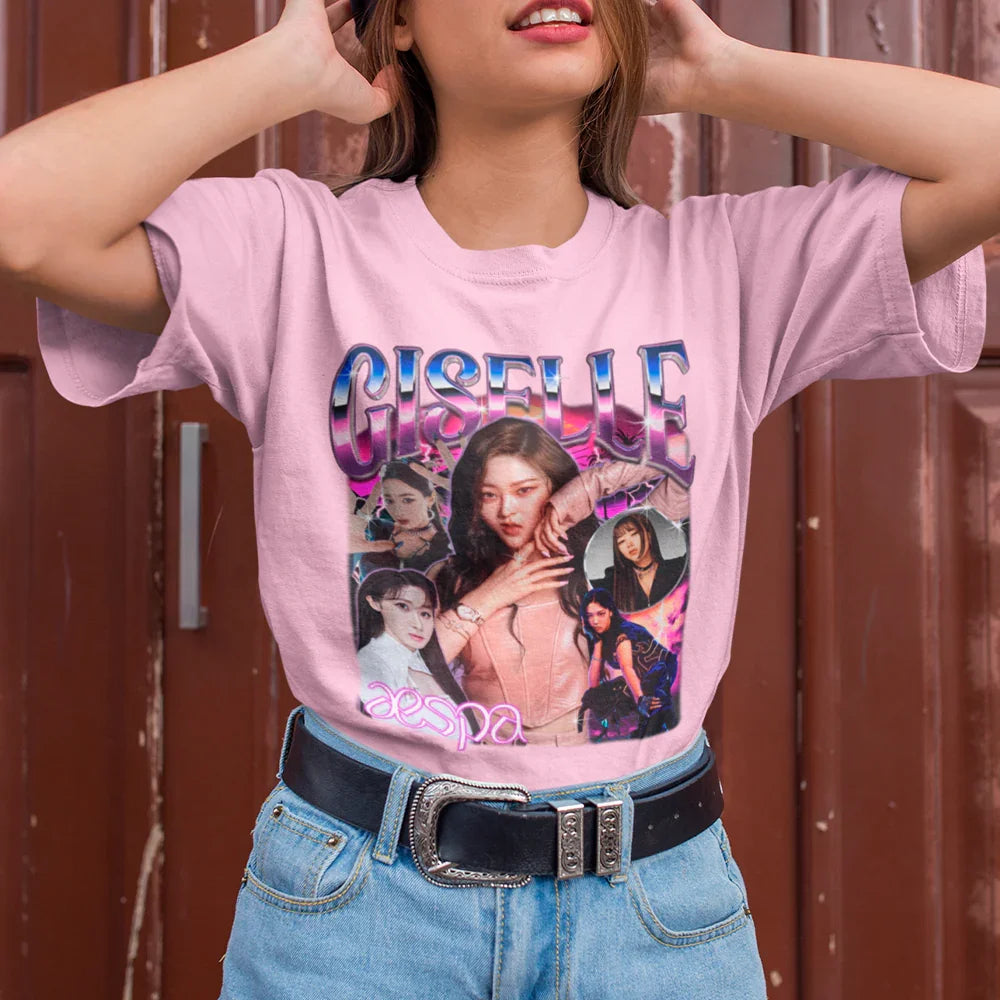 Camiseta Básica Aespa Giselle Vintage