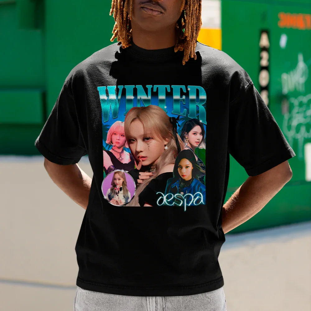 Camiseta Básica Aespa Winter Retro 90's