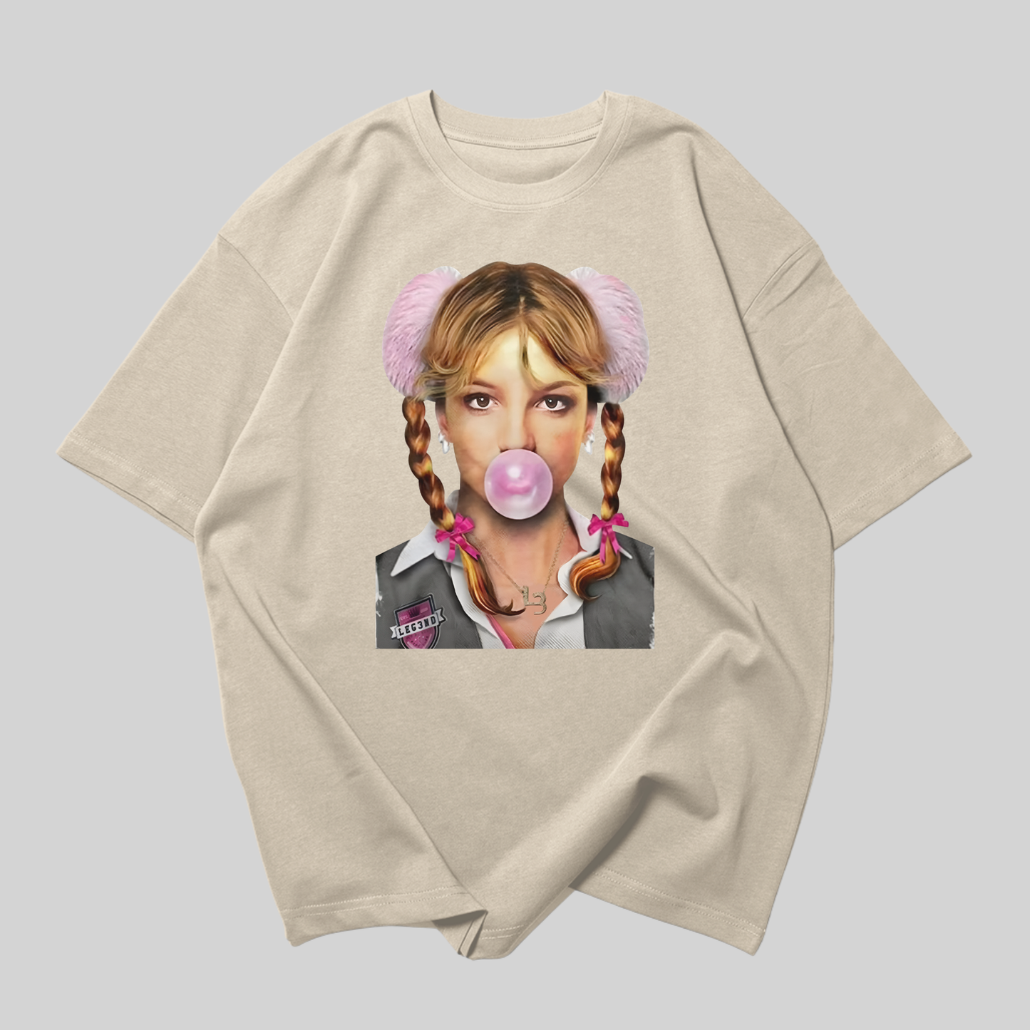 Camiseta Oversized Britney Spears Bubble