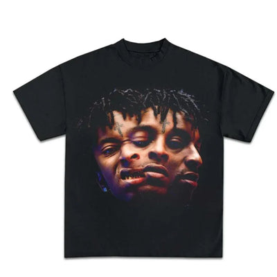 Camiseta Básica 21 Savage Mode-PRETO