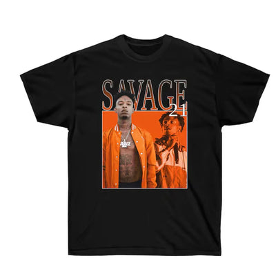 Camiseta Básica 21 Savage Aesthetic-PRETO