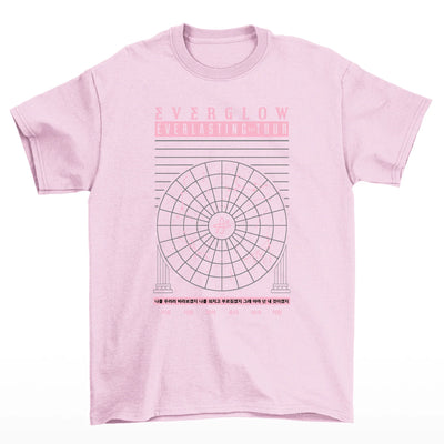 Camiseta Básica Everglow Everlasting Tour - rosa bebê