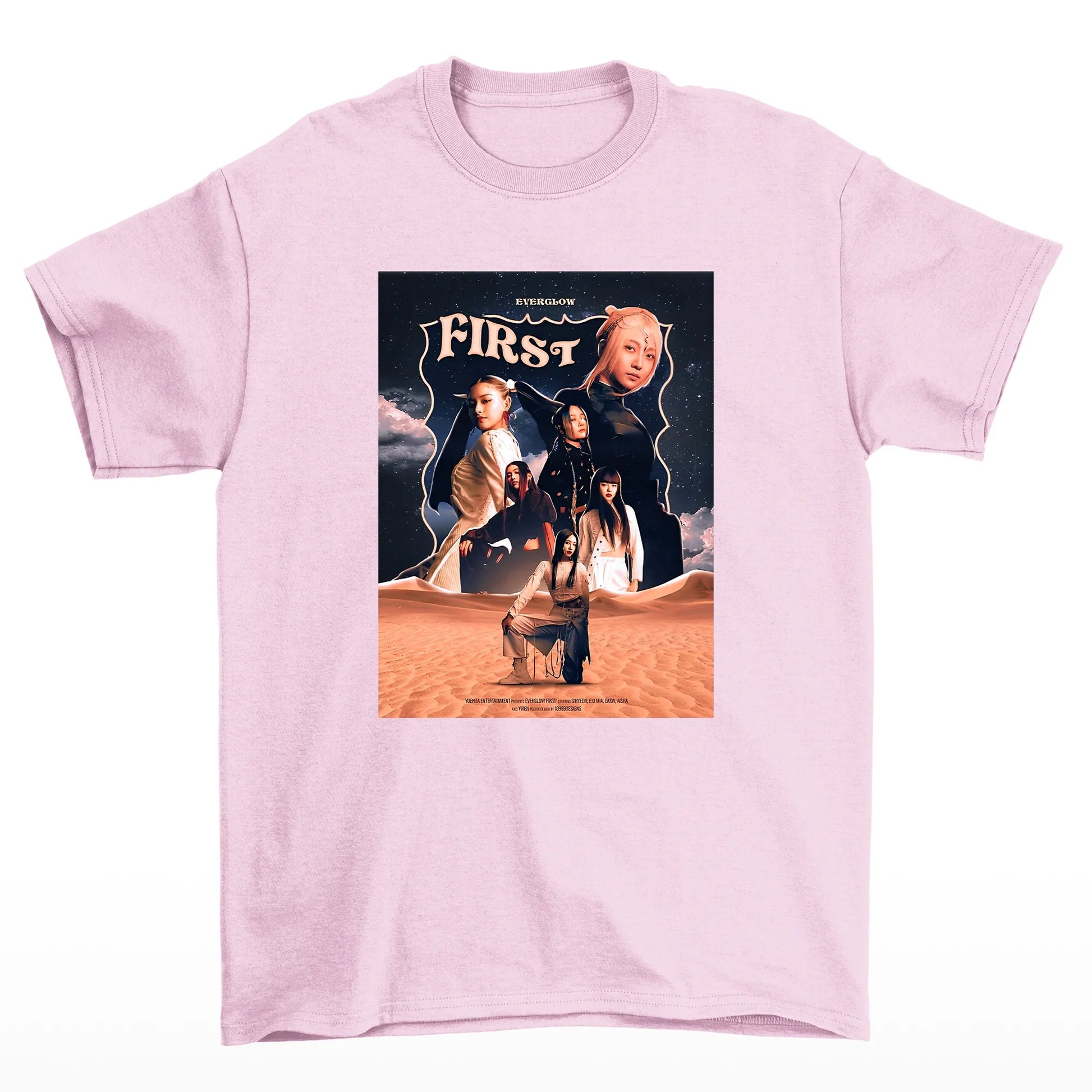 Camiseta Básica Everglow First Photo - rosa bebê