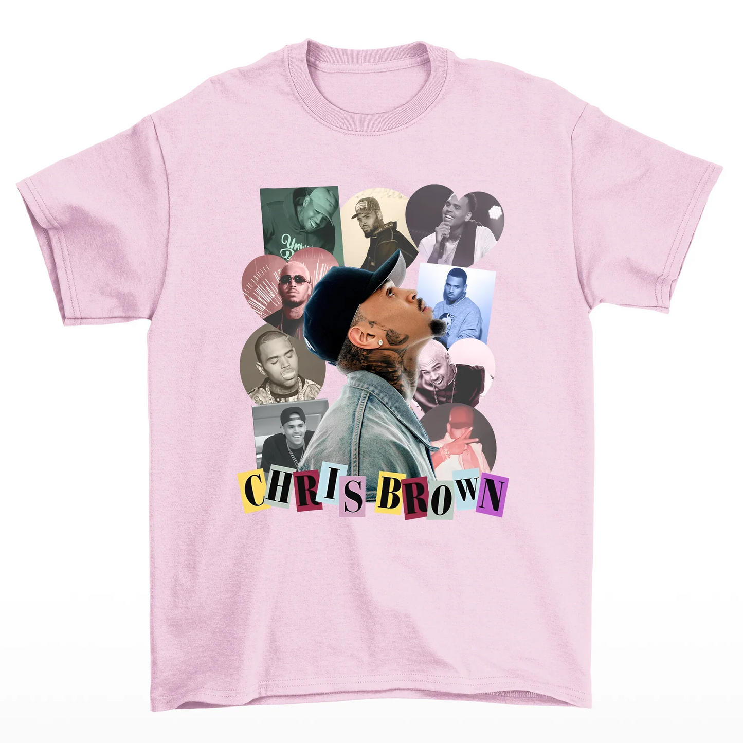 Camiseta Básica Chris Brown Collab Show- ROSA BEBE