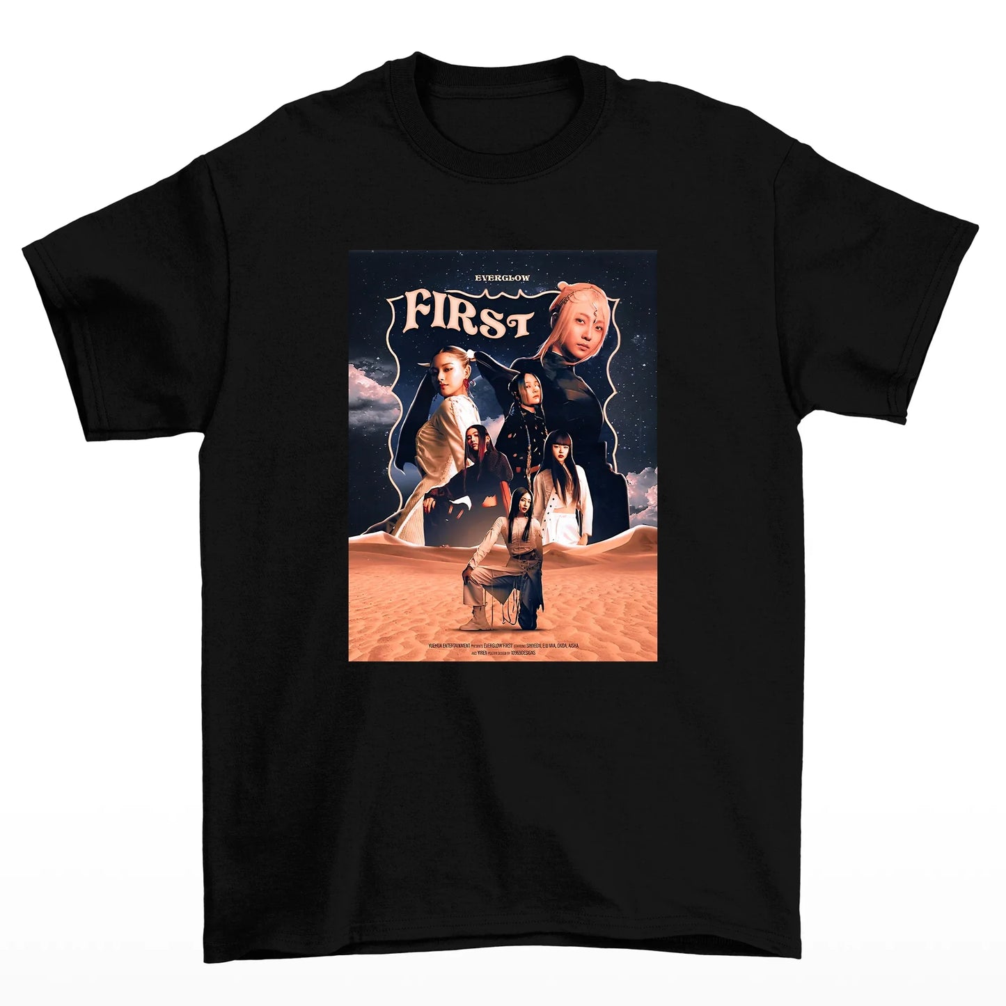 Camiseta Básica Everglow First Photo -  preto