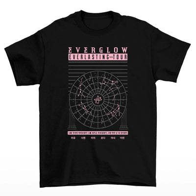 Camiseta Básica Everglow Everlasting Tour - preto