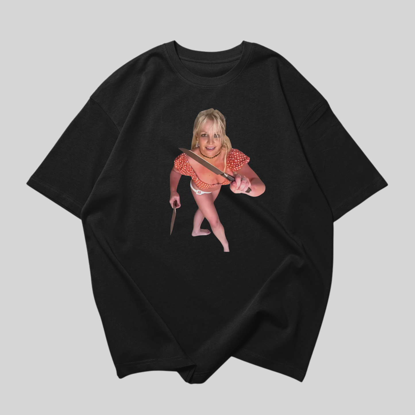 Camiseta Oversized Britney Spears Halloween OMG