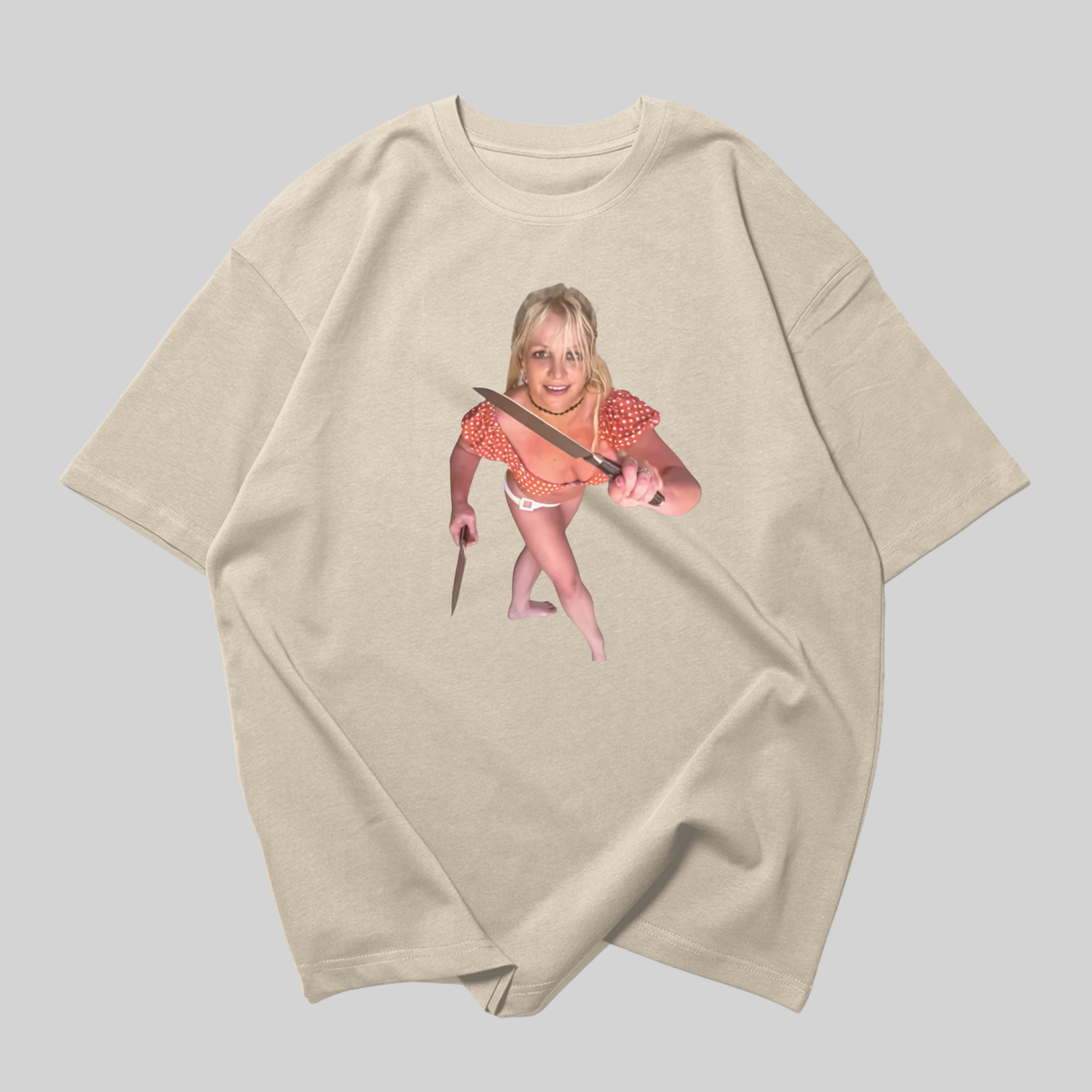 Camiseta Oversized Britney Spears Halloween OMG