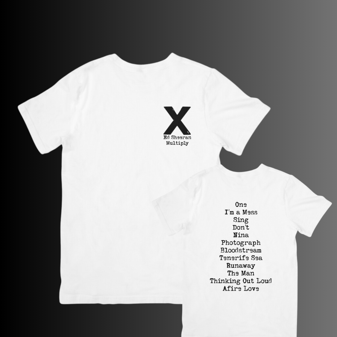 Camiseta Básica Ed Sheeran Multiply Album Branco