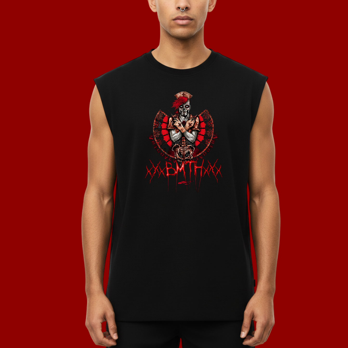 Regata Oversized Bring Me The Horizon Red Skull