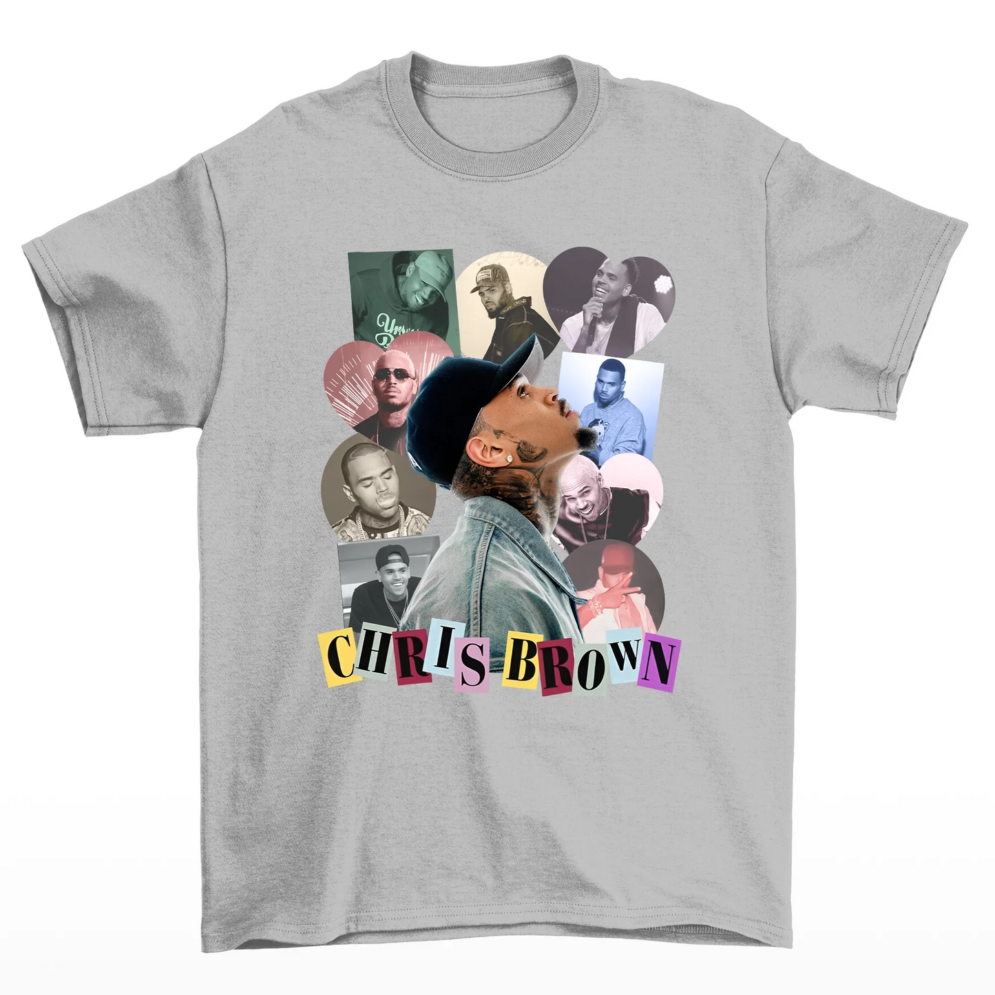 Camiseta Básica Chris Brown Collab Show- CINZA