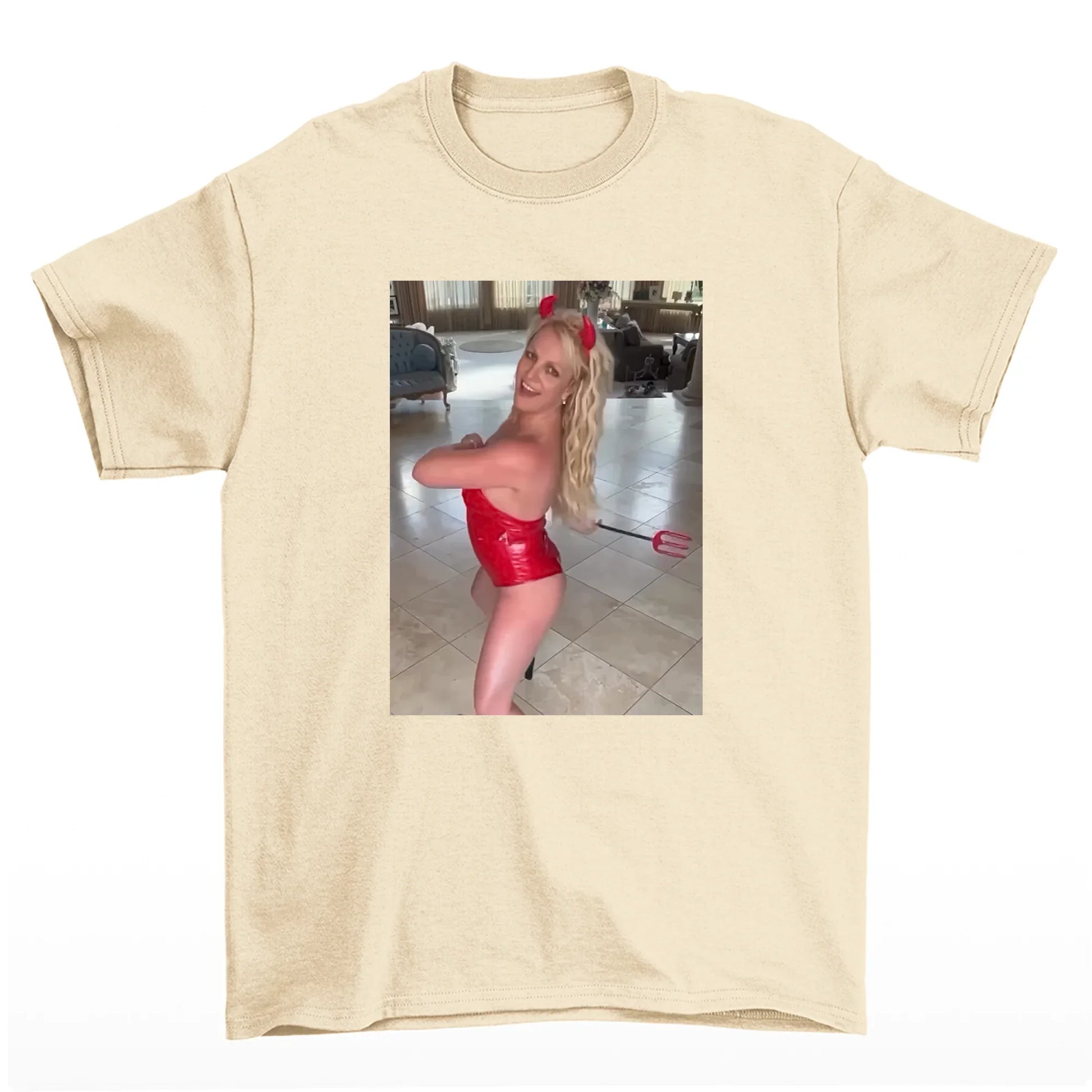 Camiseta Básica Britney Spears Devil Halloween - Pérola