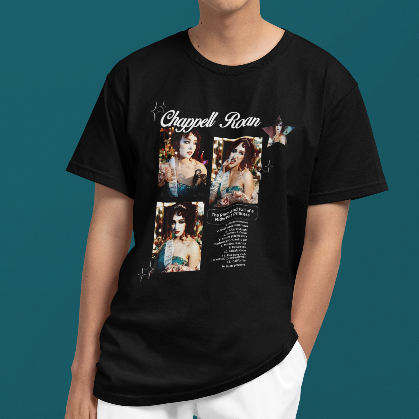 Camiseta Básica Chappell Roan Collab Album
