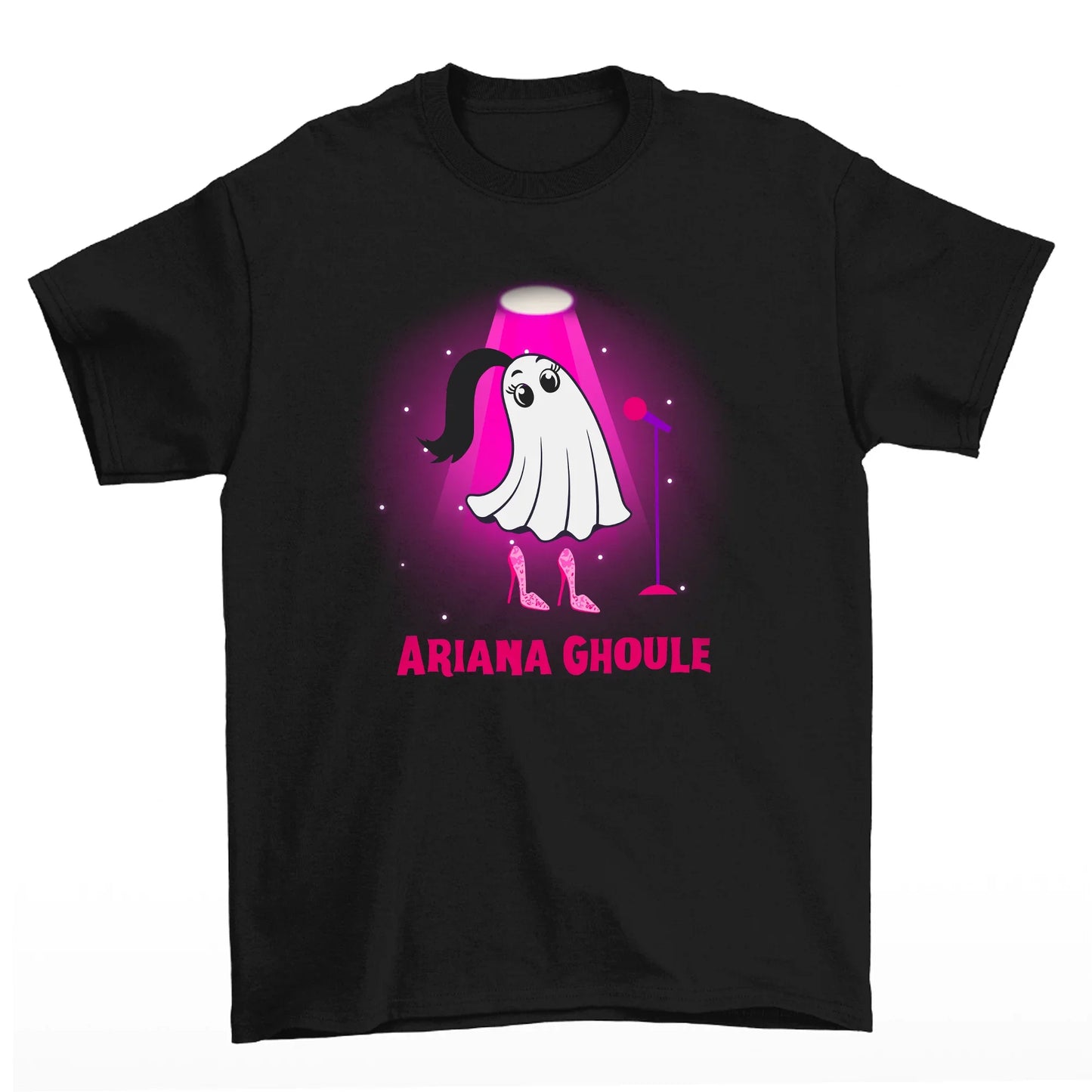 Camiseta Básica Halloween Ariana Grande Ghoule - Preto