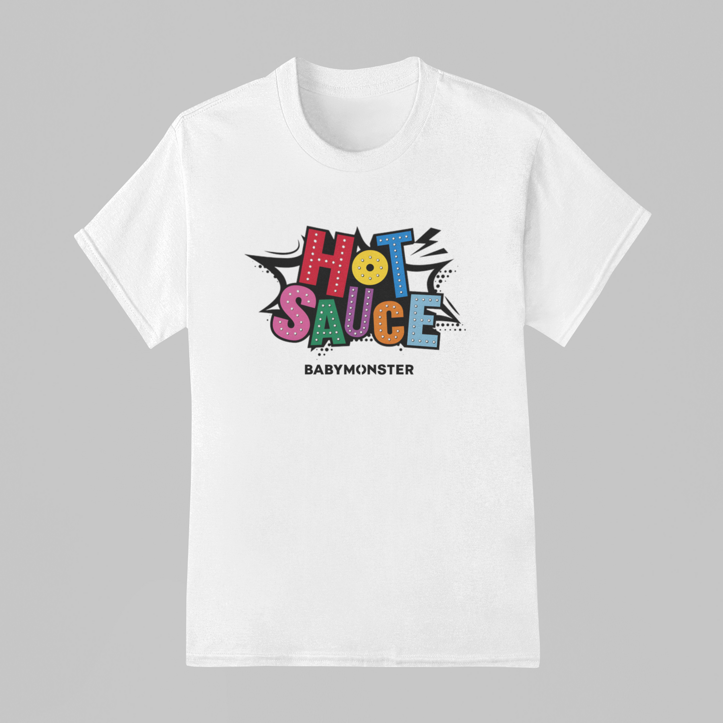 Camiseta Básica Babymonster Hot Sauce Letter