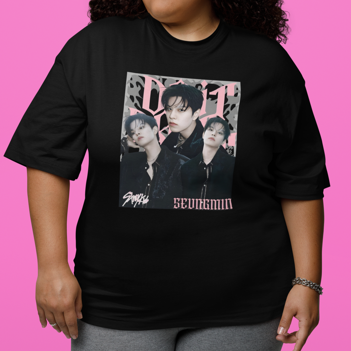 Camiseta Básica Stray Kids Seungmin Do It Aesthetic