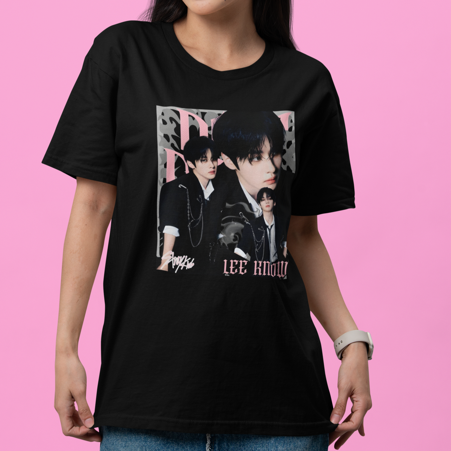Camiseta Básica Stray Kids Lee Know Do It Aesthetic