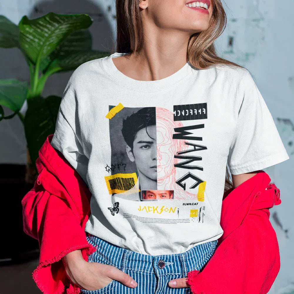 Camiseta Básica GOT7 Jackson Wang Human Rights