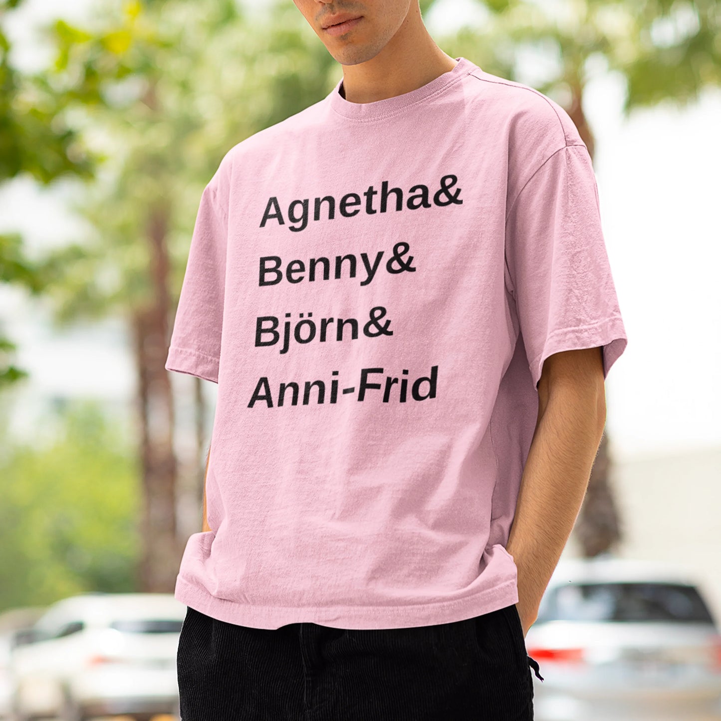 Camiseta Básica Abba Texto Nomes