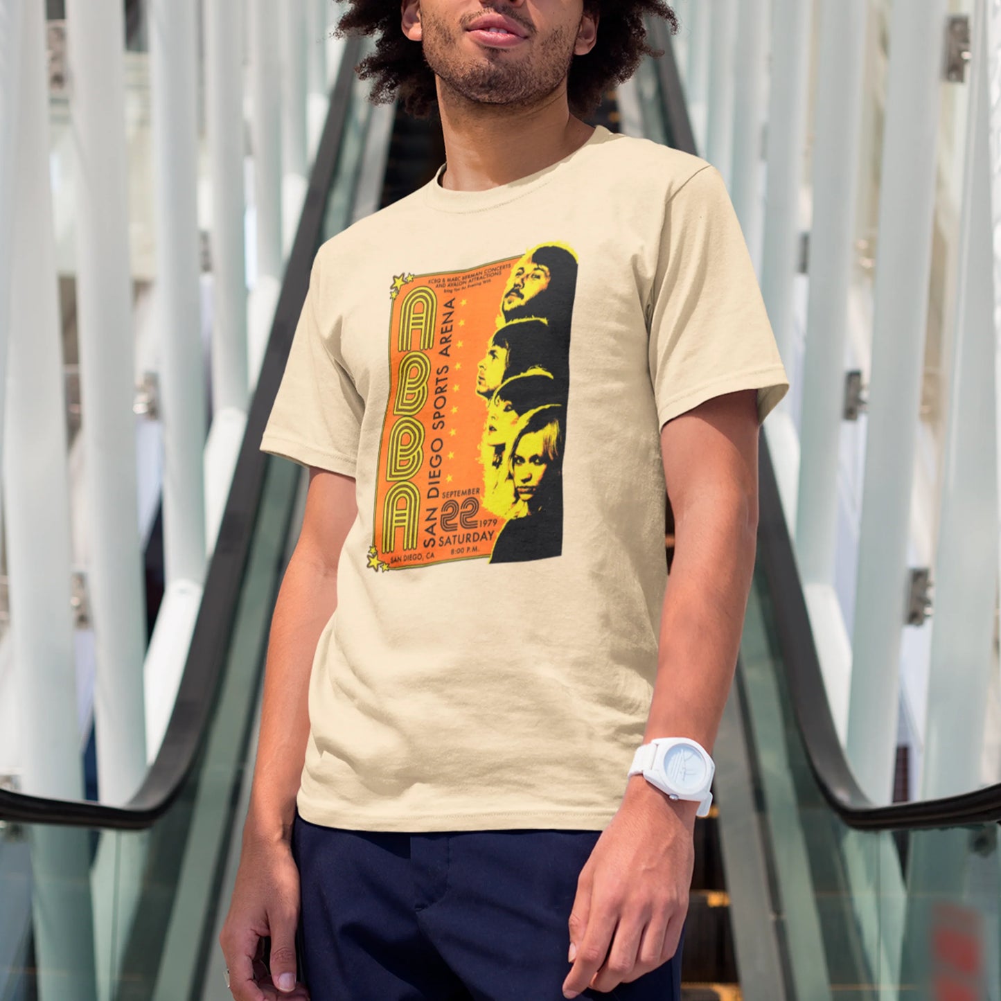 Camiseta Básica Abba Poster San Diego Sports Arena