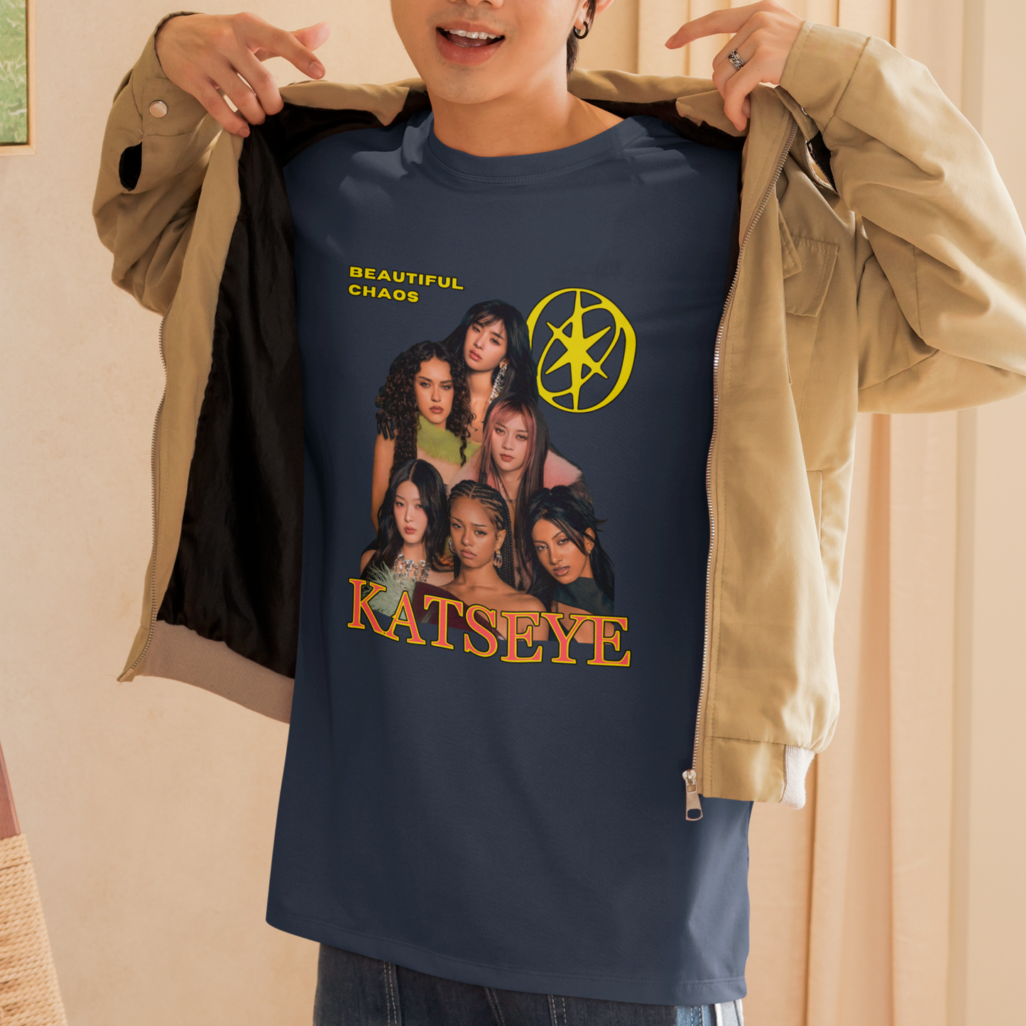 Camiseta Básica Katseye Beautiful Chaos