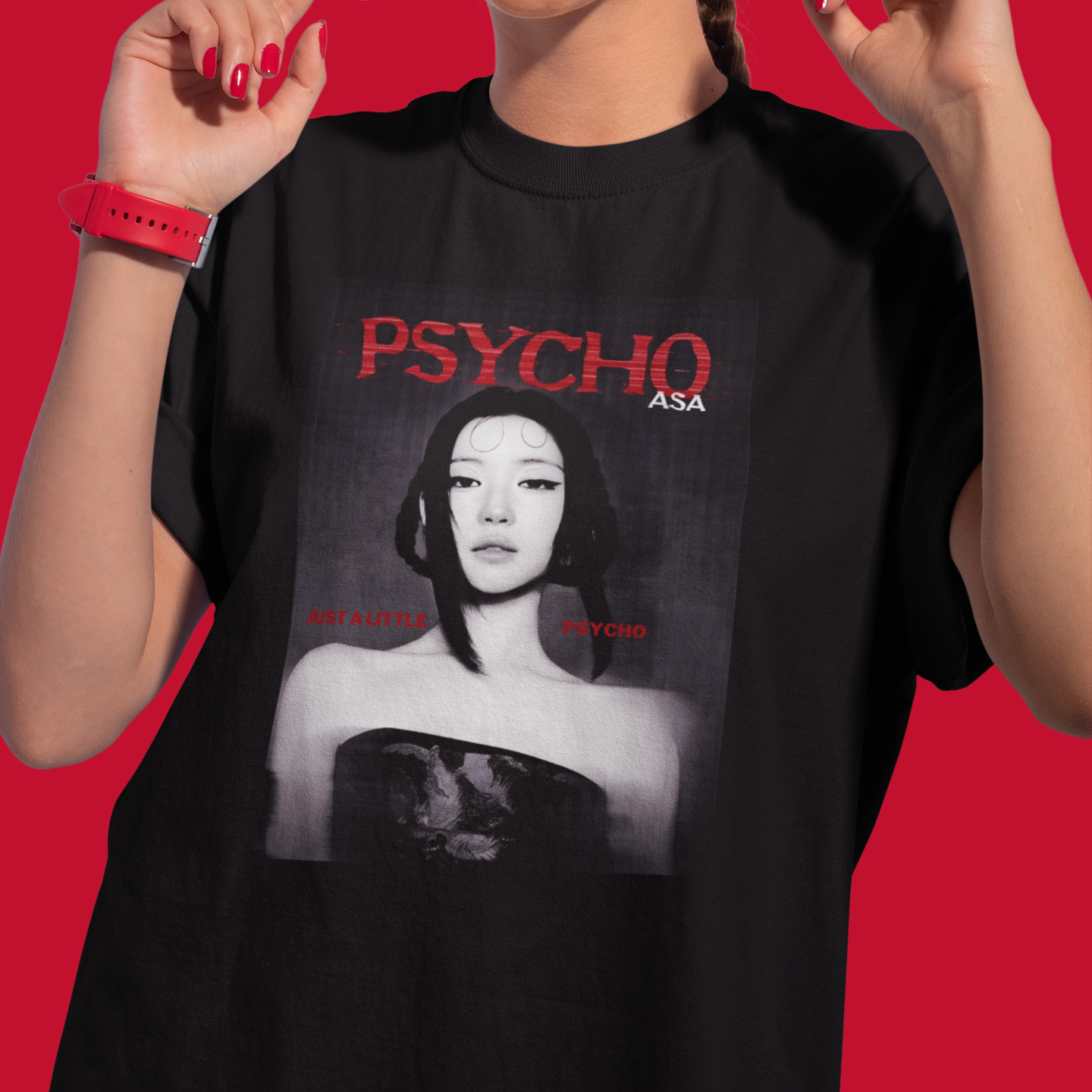 Camiseta Básica Babymonster Psycho Asa