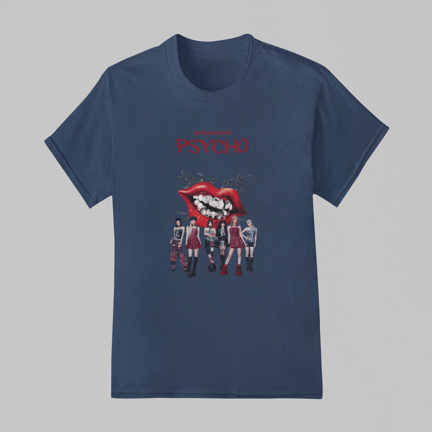 Camiseta Básica Babymonster Psycho Collab