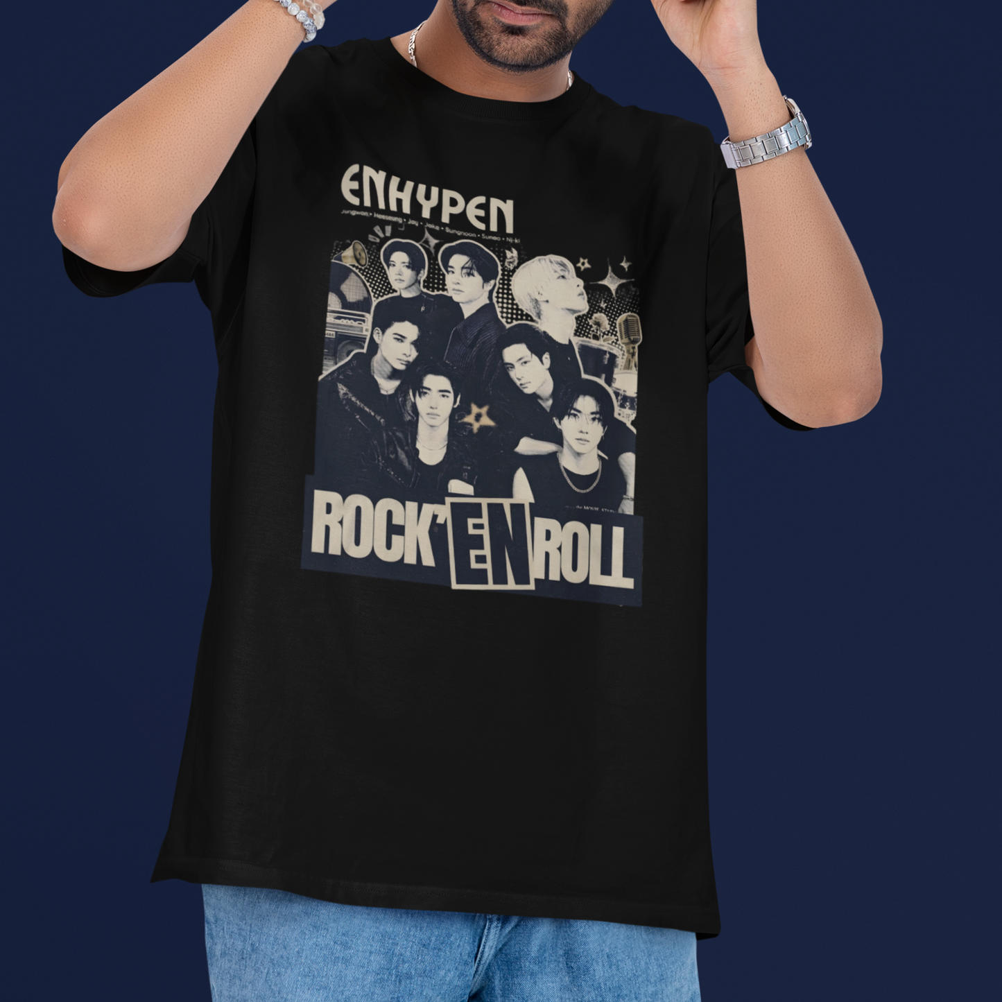 Camiseta Básica Enhypen RockENRoll