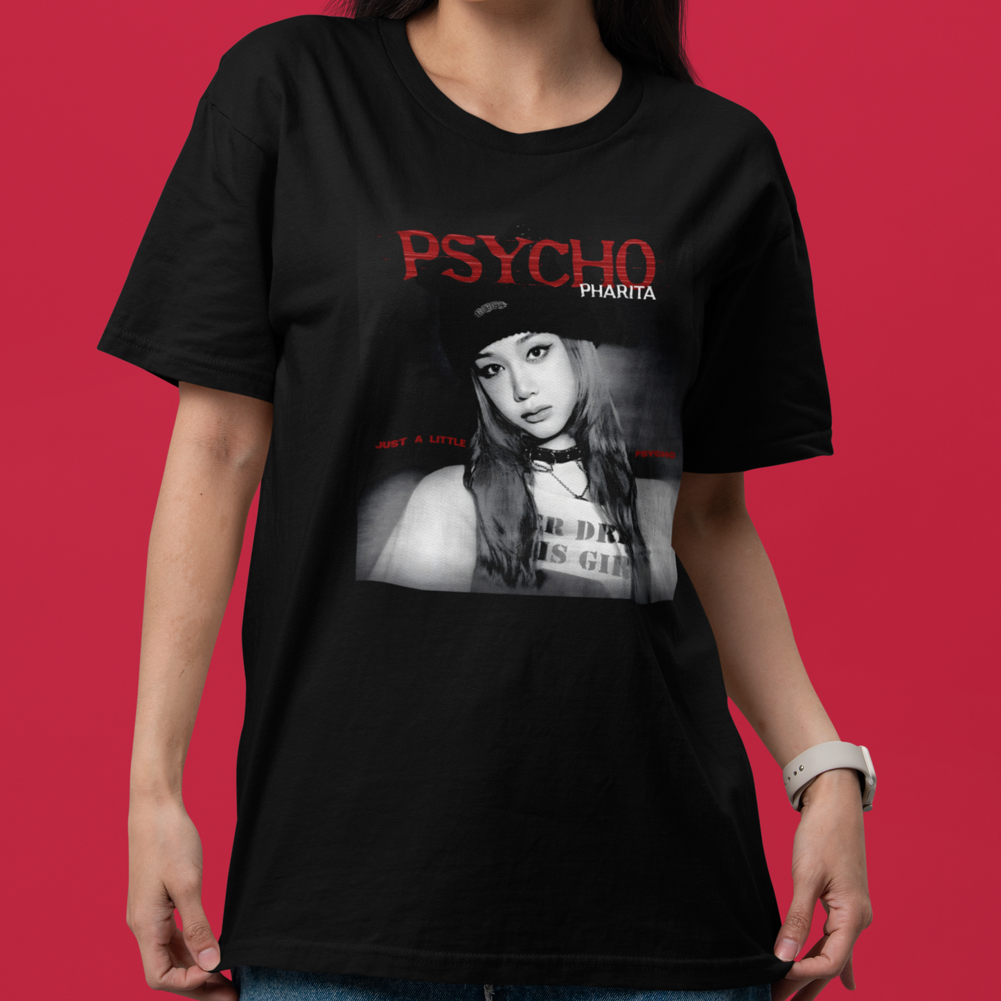 Camiseta Básica Babymonster Psycho Pharita