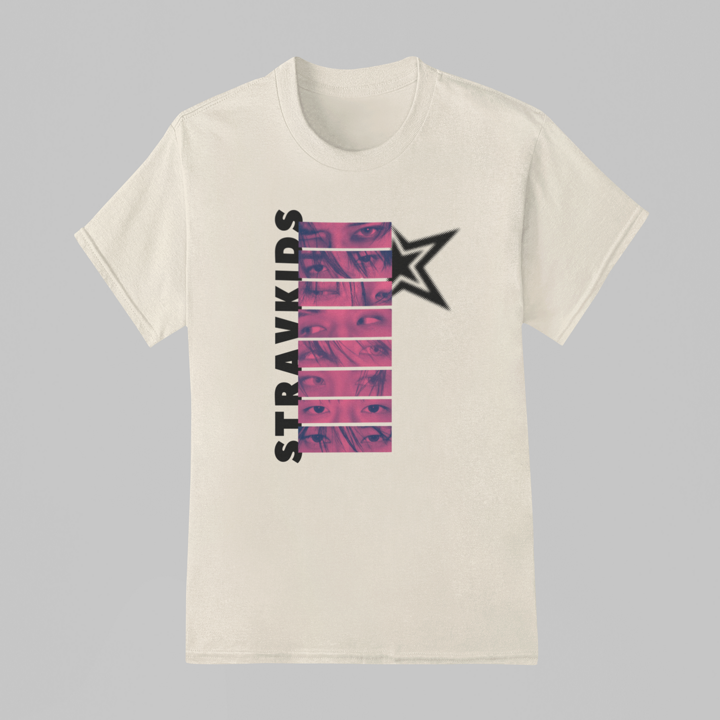 Camiseta Básica Stray Kids Pink Collab
