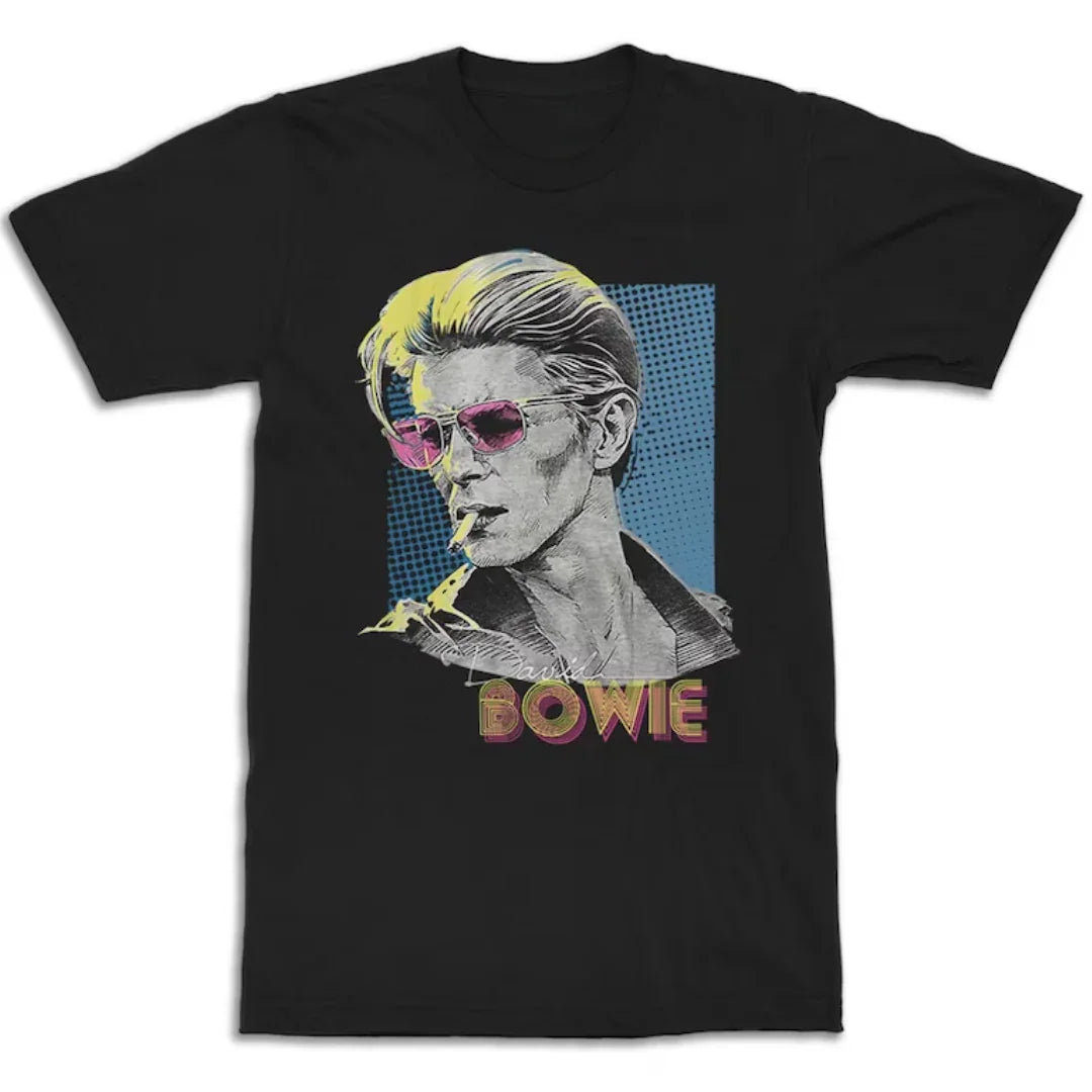 Camiseta Básica David Bowie Art Preto