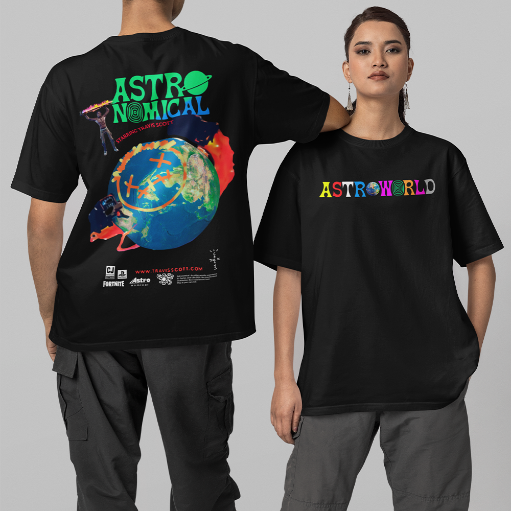 Camiseta Básica Travis Scott Astroworld Preto