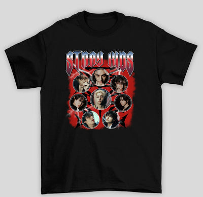 Camiseta Básica Stray Kids Group Collage