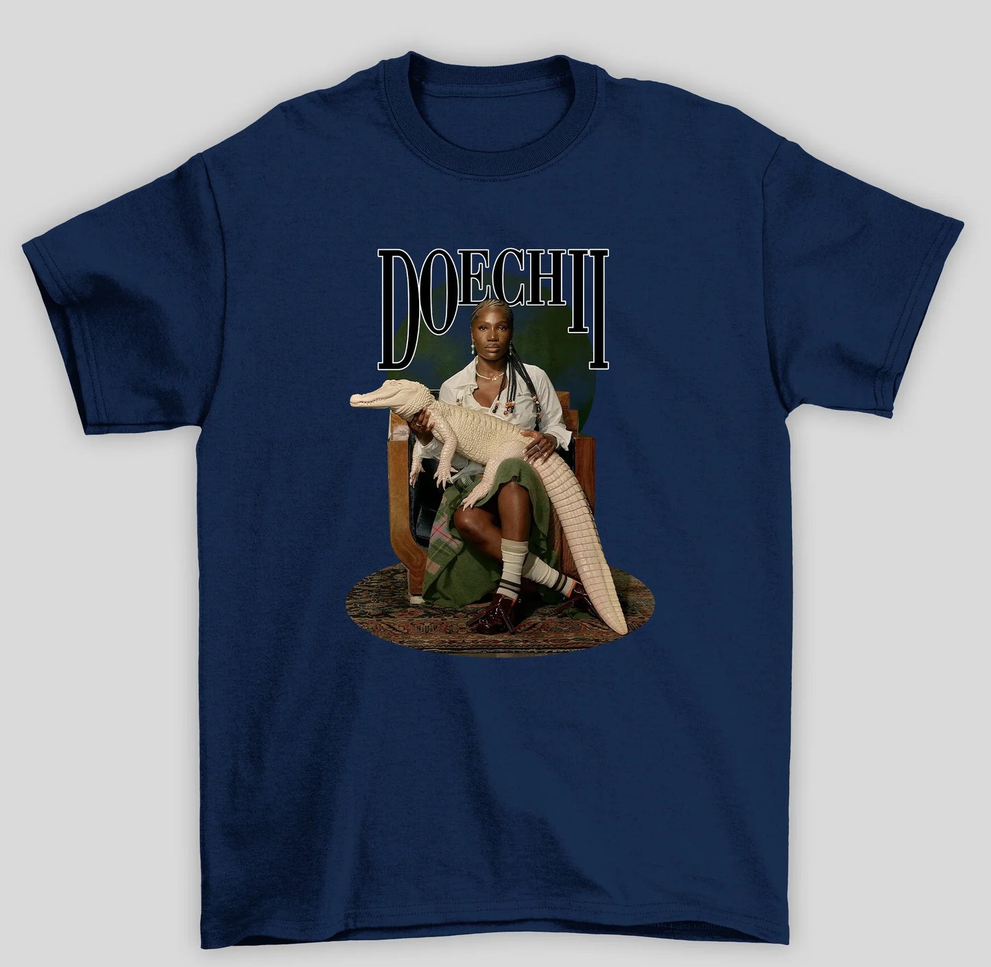 Camiseta Básica Doechii White Alligator