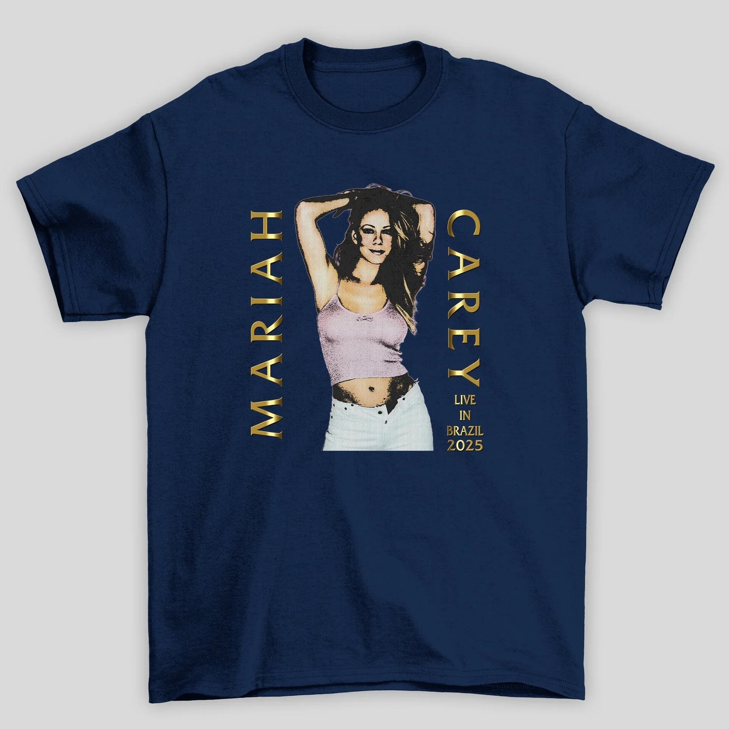 Camiseta Básica Unissex Mariah Carey Live In Brazil