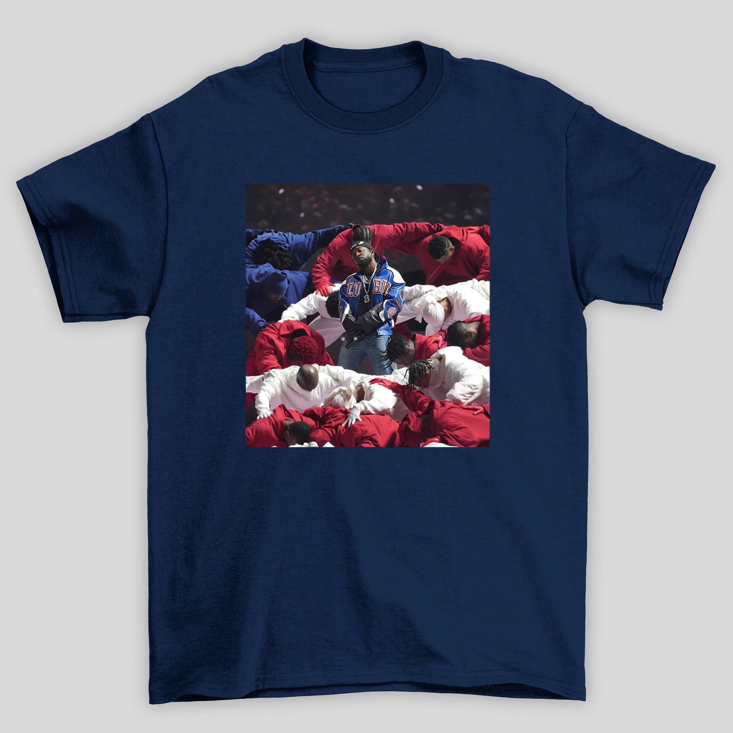 Camiseta Básica Kendrick Lamar Superbowl Flag