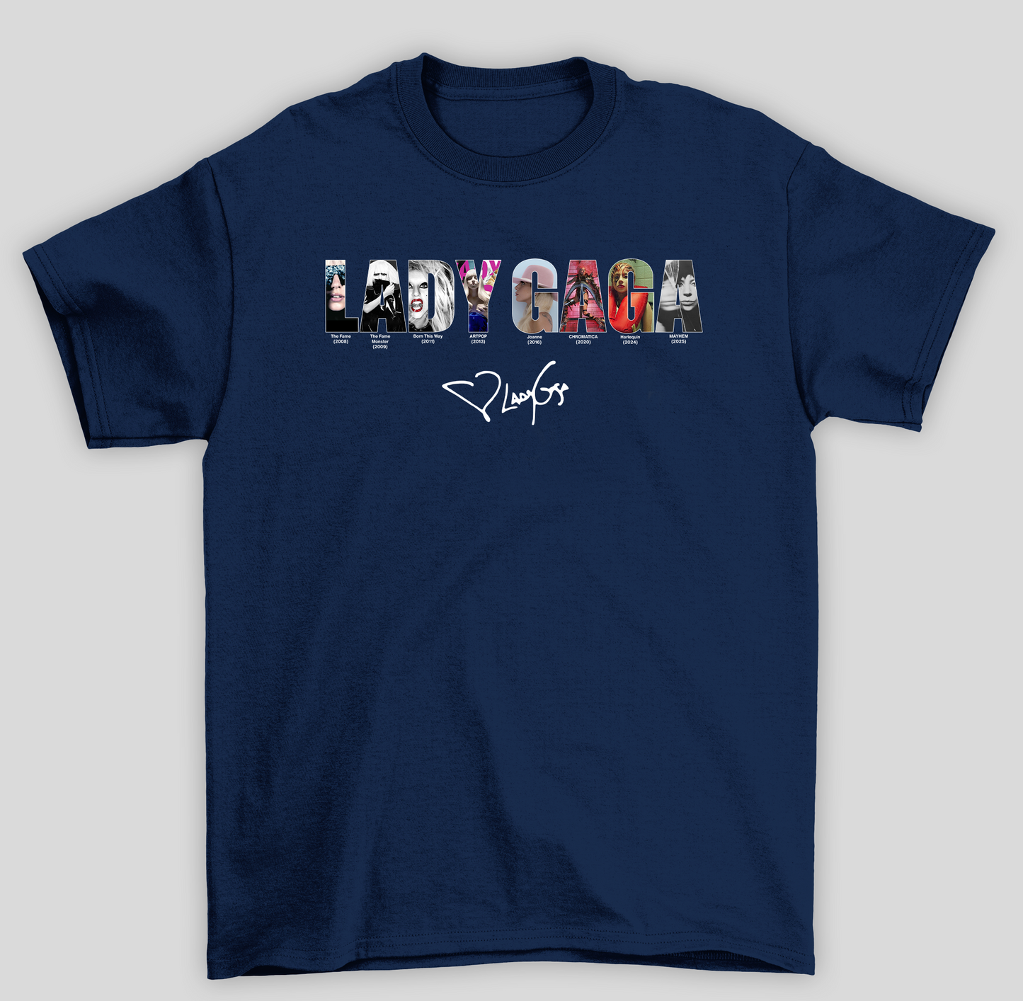 Camiseta Básica Lady Gaga Eras