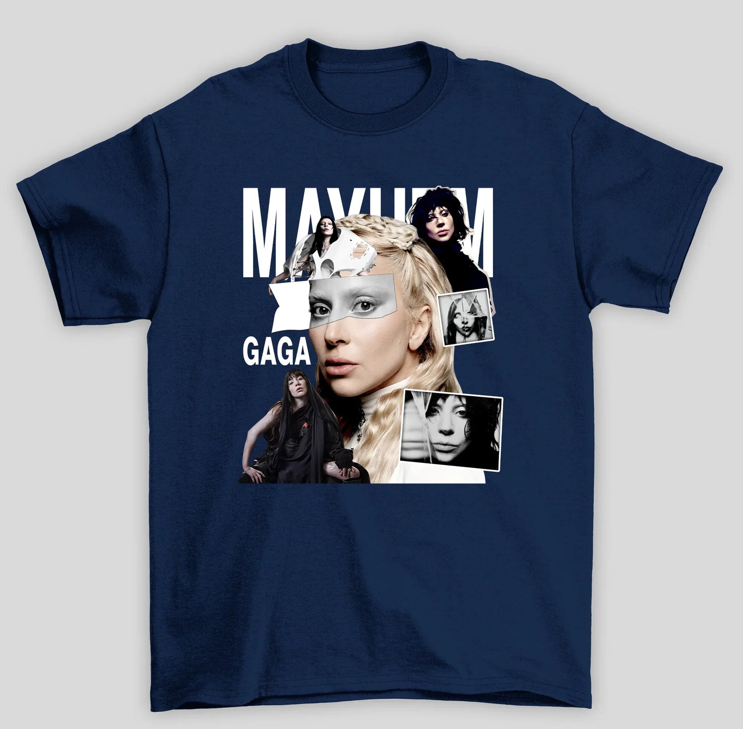 Camiseta Básica Lady Gaga Mayhem Collage