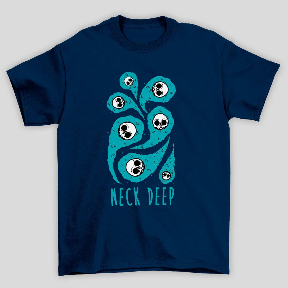 Camiseta Básica Neck Deep Skulls