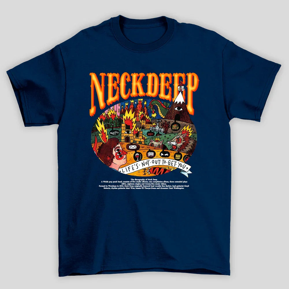 Camiseta Básica Neck Deep The Discography