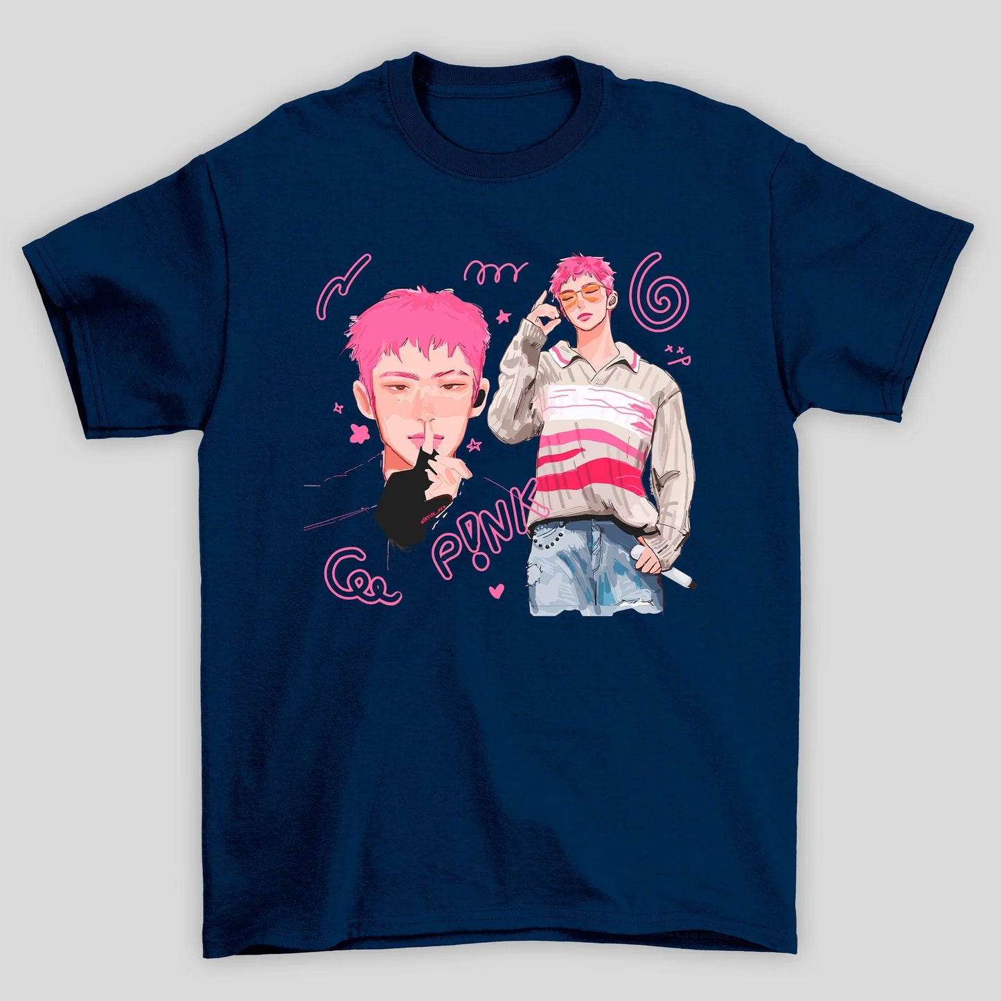 Camiseta Básica Ateez Pink Mingi