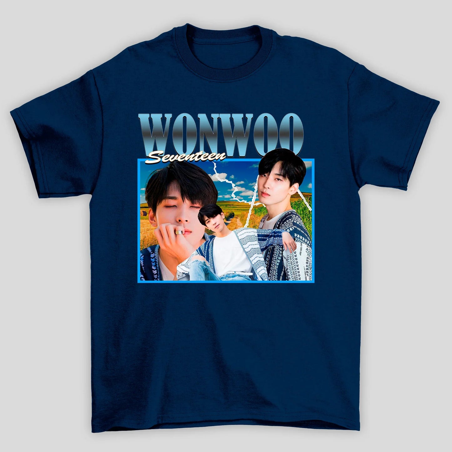 Camiseta Básica Seventeen Wonwoo Graphic