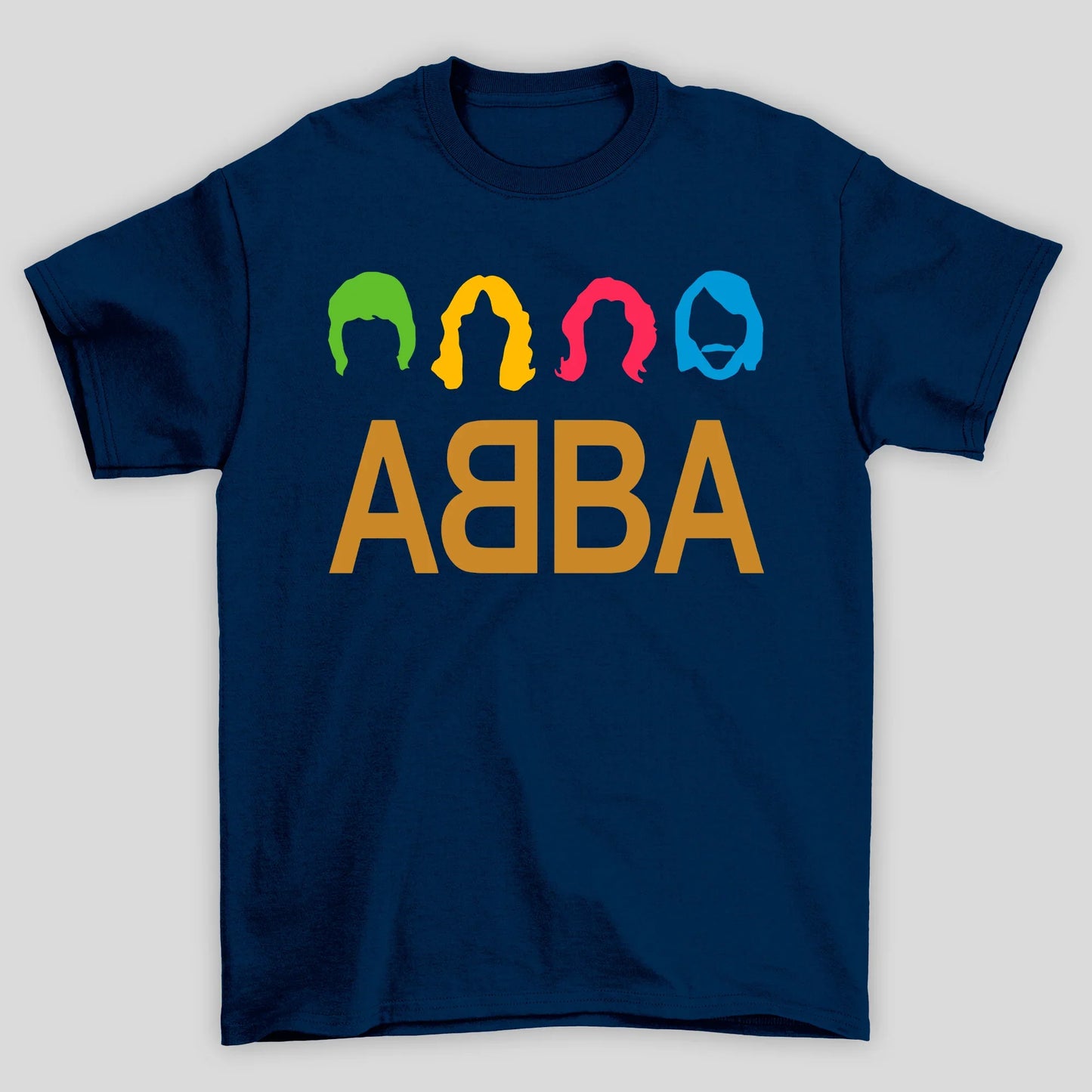 Camiseta Básica Abba Silhueta Colorida