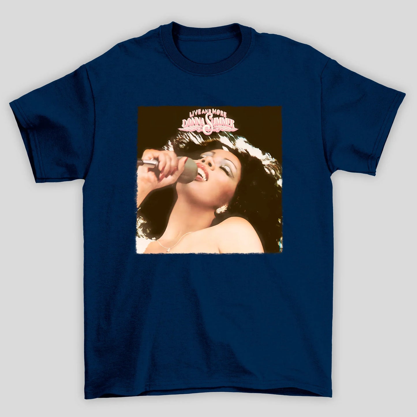 Camiseta Básica Donna Summer Capa Album Live And More