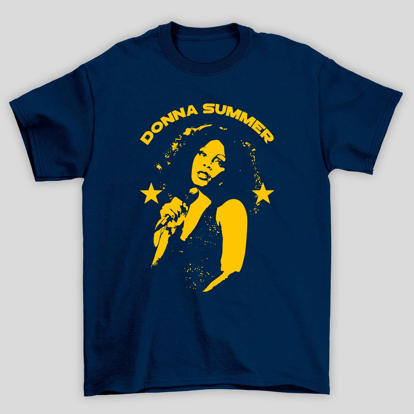 Camiseta Básica Donna Summer Silhueta Amarela