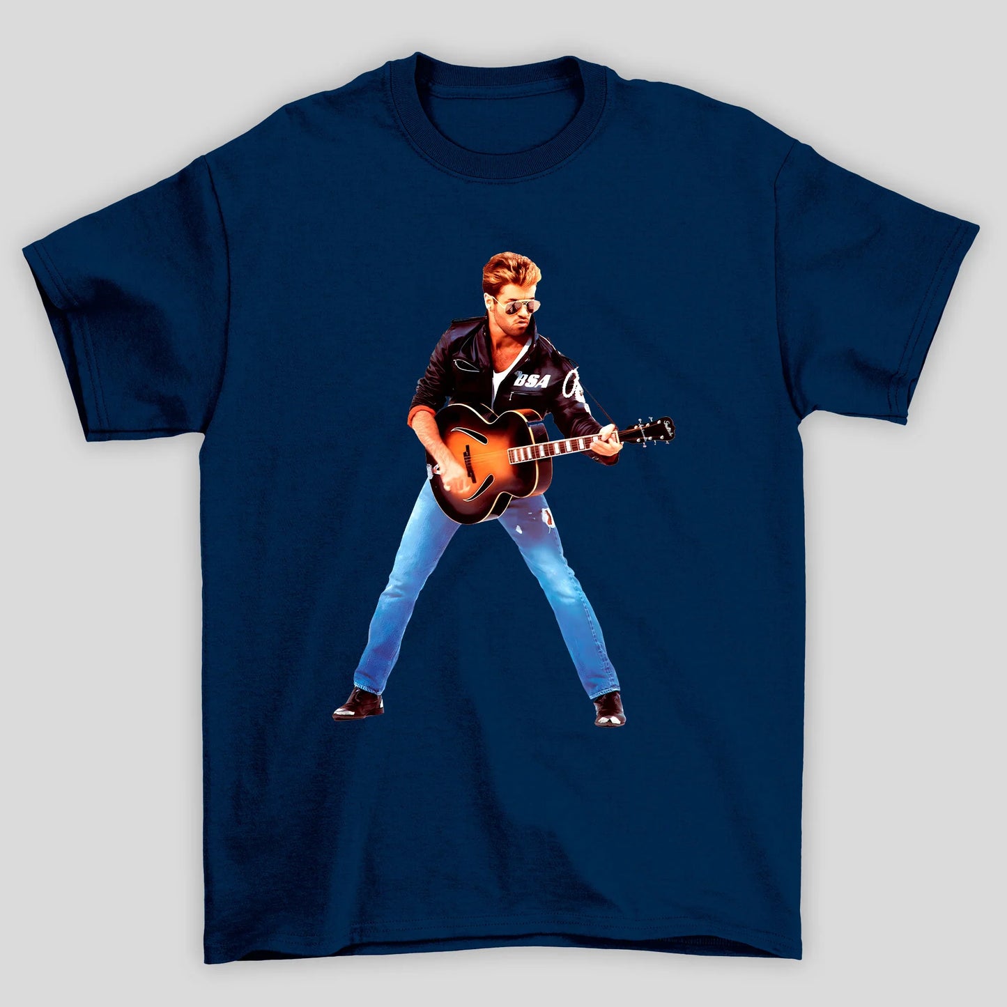 Camiseta Básica George Michael Foto Guitarra