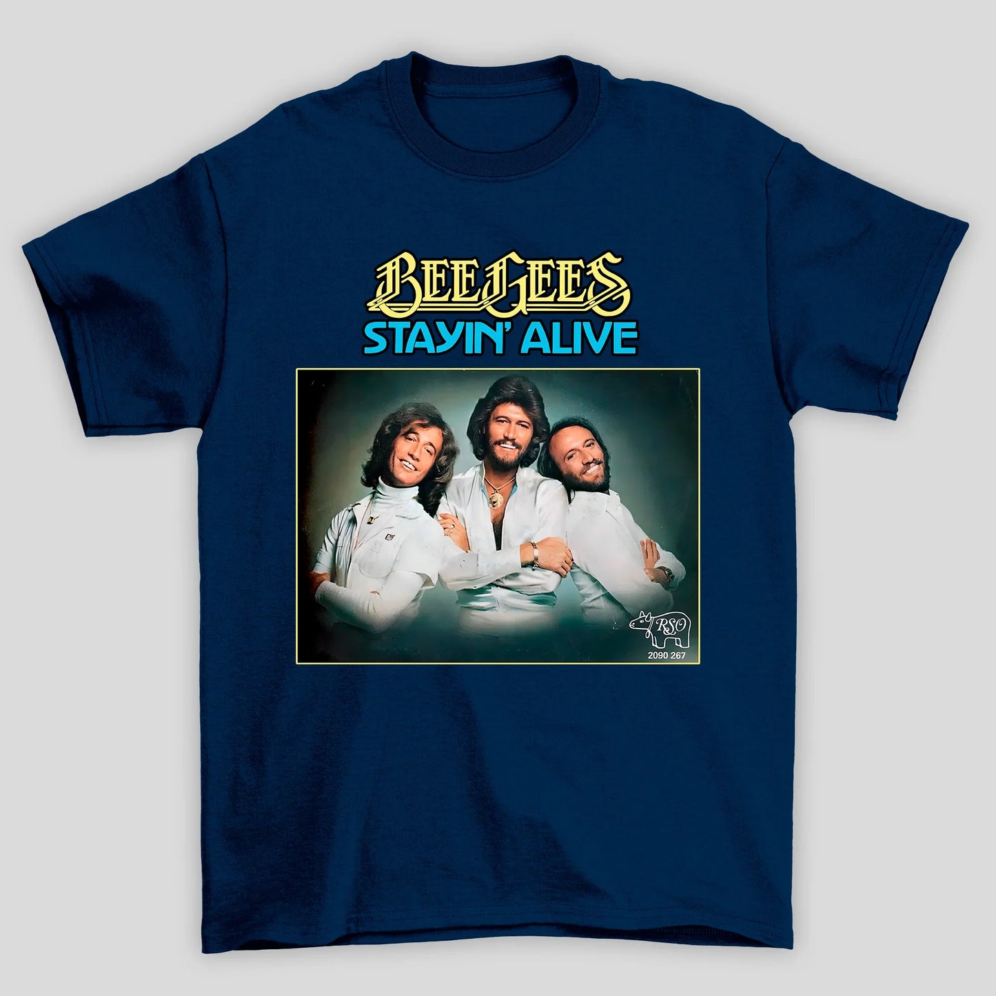 Camiseta Básica Stayin Alive Capa Bee Gees